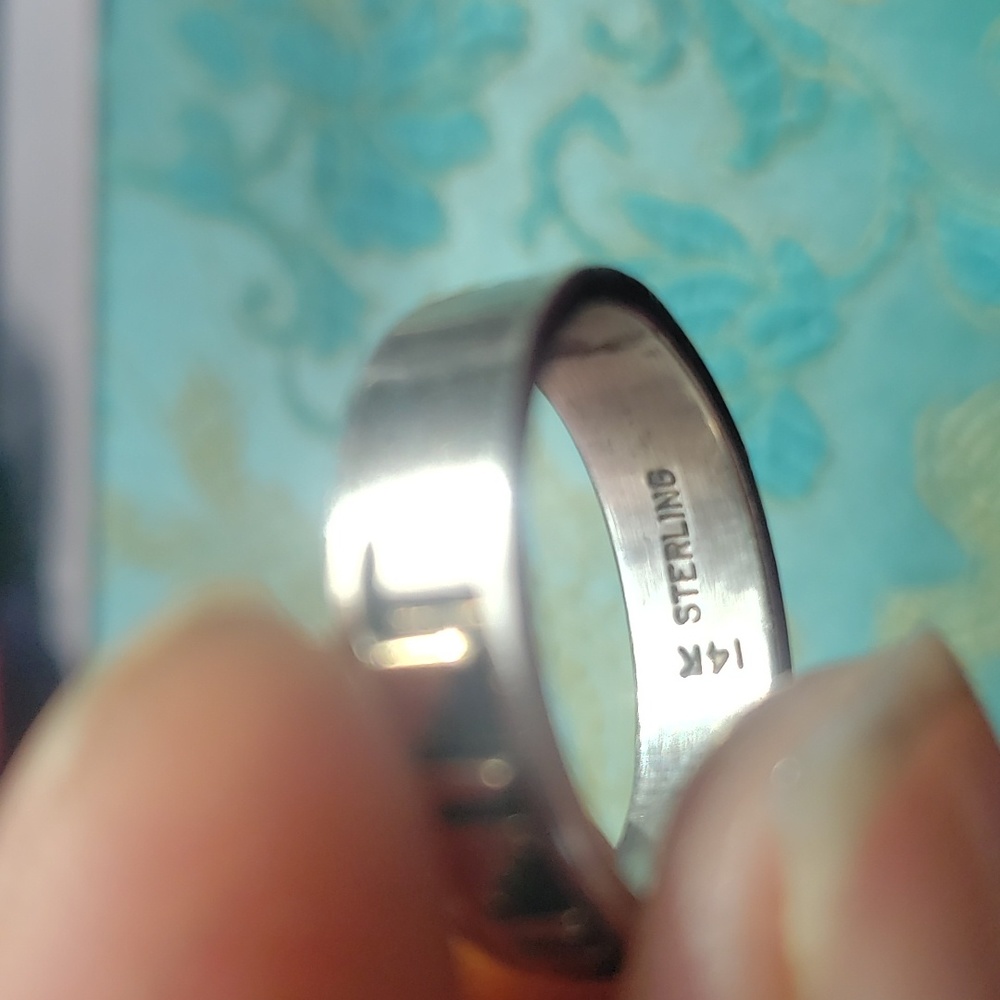 Vintage Gold 14k And Sterling Silver Ring - Picture 2 of 5
